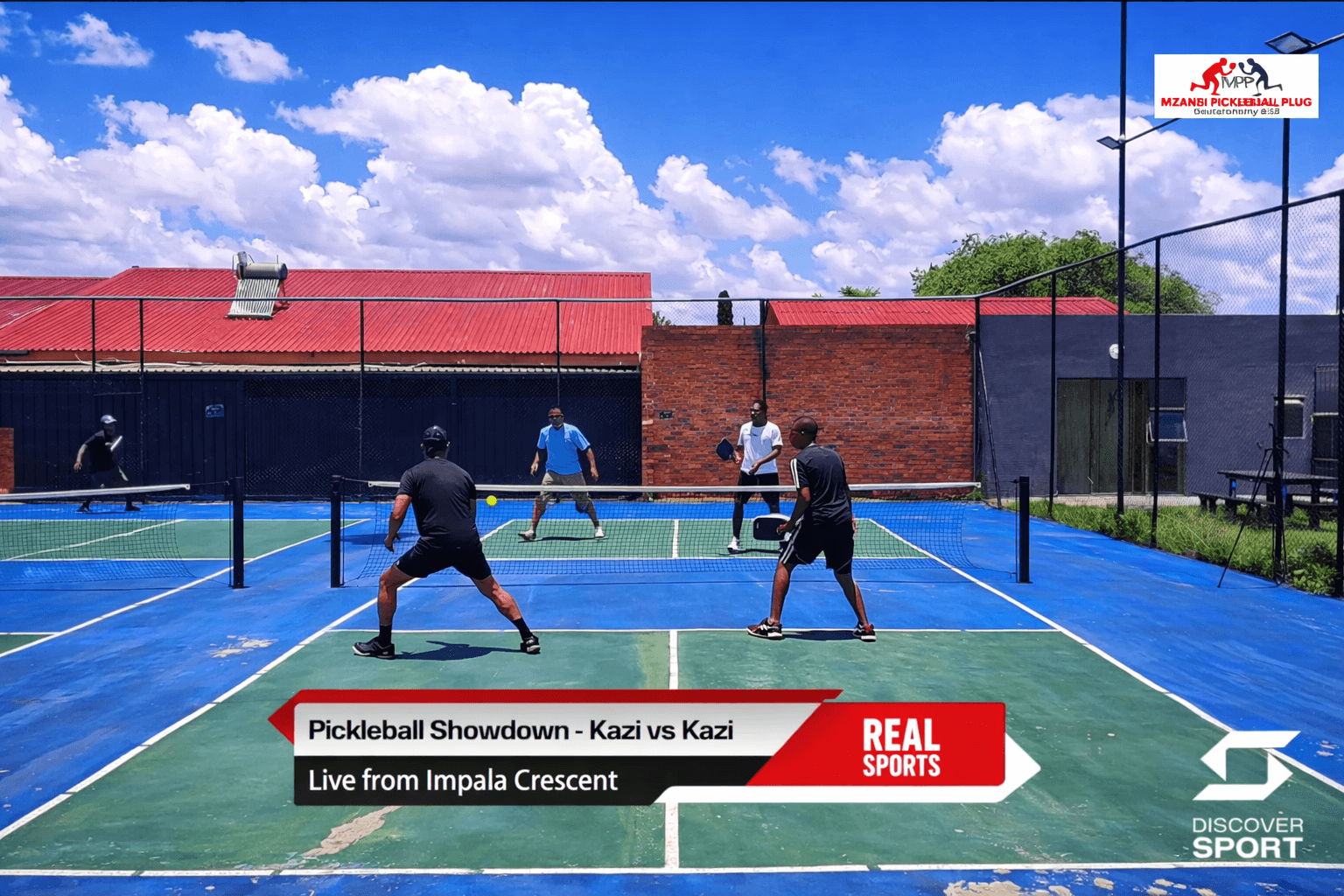 Real Sports pickleball live broadcast screenshot